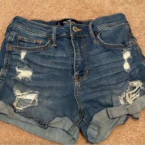 Hollister Women's Distressed Blue Jean Shorts